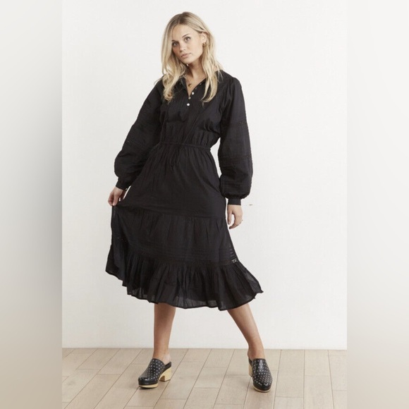 Cleobella Turner Midi Dress In Black size large - Picture 1 of 11
